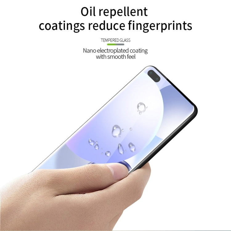 For Huawei Nova 7 Pro /Honor 30 Pro MOFI 9H 3D Explosion Proof Thermal Bending Full Screen Covered Tempered Glass Film(Black)
