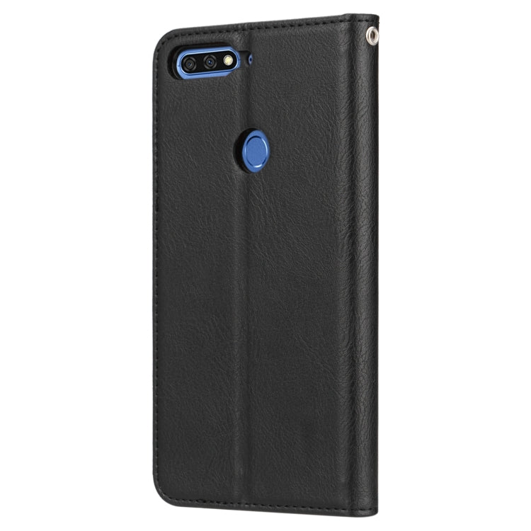 Knead Skin Texture Horizontal Flip Leather Case for Huawei Y7 Prime (2018) / Honor 7C / Enjoy 8, with Photo Frame & Holder & Card Slots & Wallet