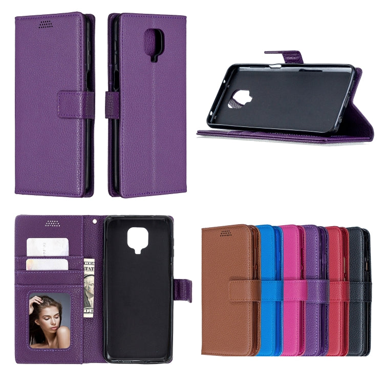 For Xiaomi Redmi Note 9 Pro / Note 9s / Note 9 Pro Max Litchi Texture Horizontal Flip Leather Case with Holder & Card Slots & Wallet & Photo Frame