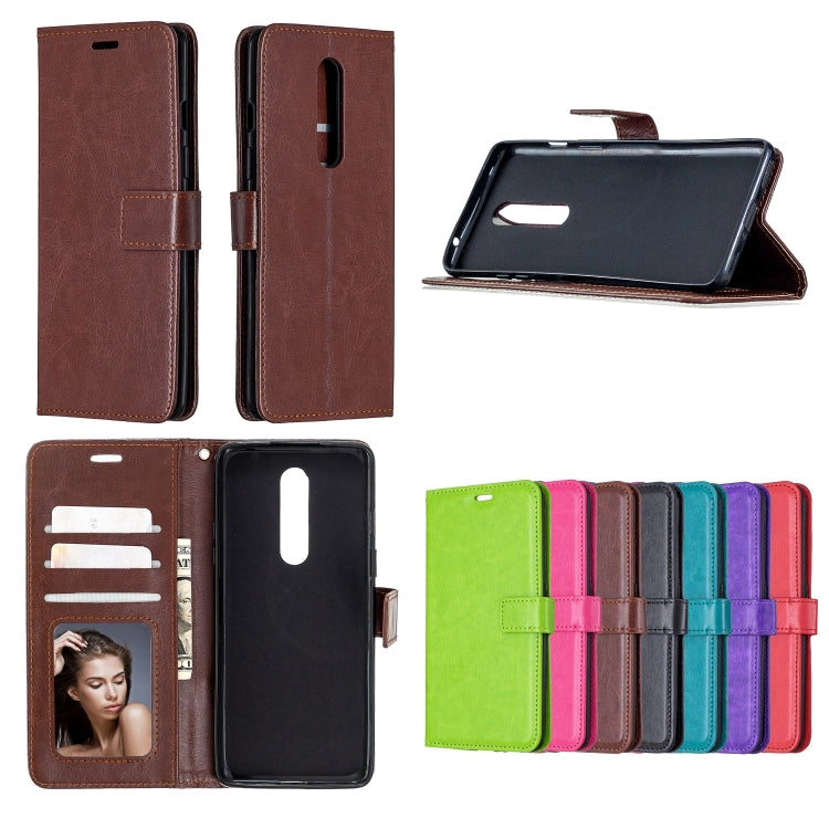 For OnePlus 8 Crazy Horse Texture Horizontal Flip Leather Case with Holder & Card Slots & Wallet & Photo Frame