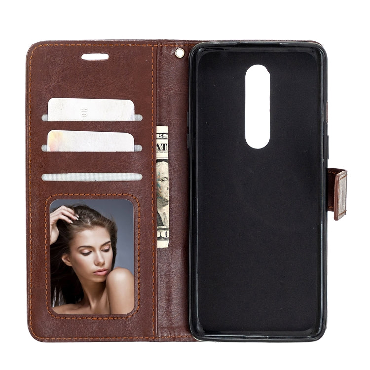 For OnePlus 8 Crazy Horse Texture Horizontal Flip Leather Case with Holder & Card Slots & Wallet & Photo Frame