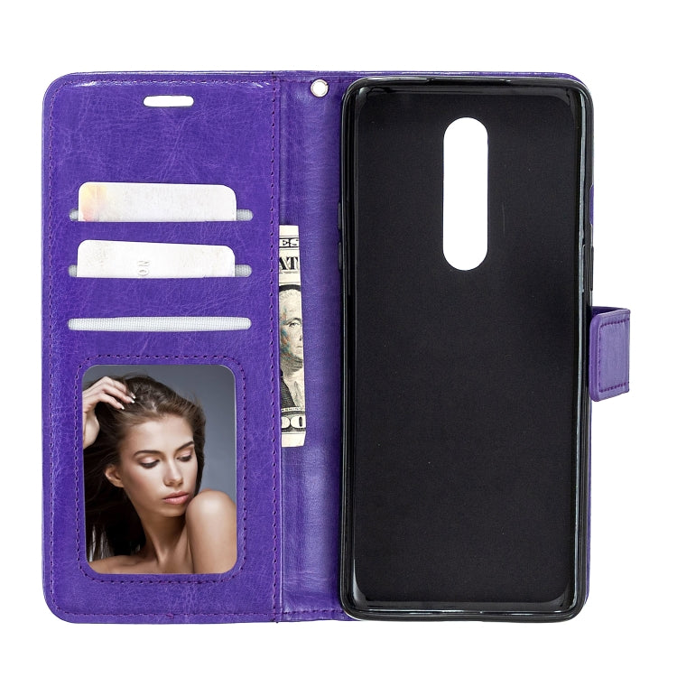 For OnePlus 8 Crazy Horse Texture Horizontal Flip Leather Case with Holder & Card Slots & Wallet & Photo Frame