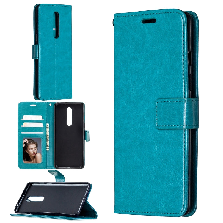 For OnePlus 8 Crazy Horse Texture Horizontal Flip Leather Case with Holder & Card Slots & Wallet & Photo Frame