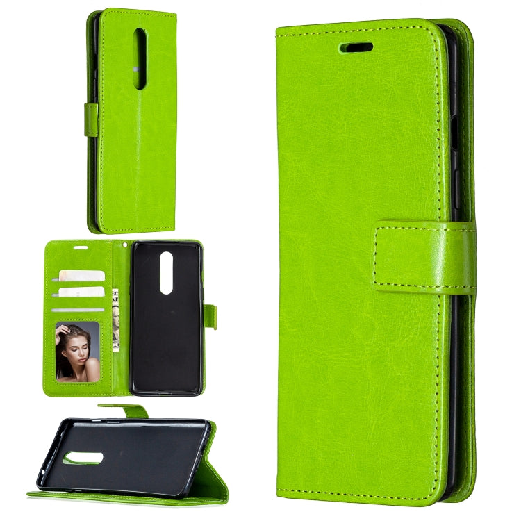 For OnePlus 8 Crazy Horse Texture Horizontal Flip Leather Case with Holder & Card Slots & Wallet & Photo Frame