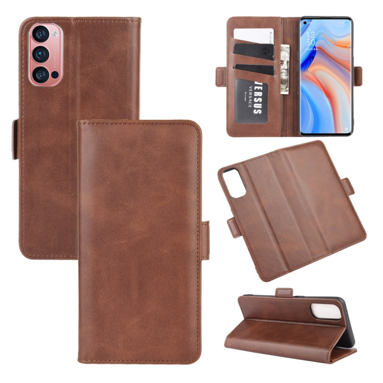 For OPPO Reno4 Pro 5G Dual-side Magnetic Buckle Horizontal Flip Leather Case with Holder & Card Slots & Wallet