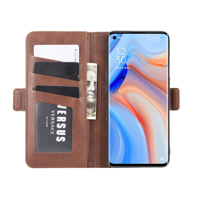For OPPO Reno4 Pro 5G Dual-side Magnetic Buckle Horizontal Flip Leather Case with Holder & Card Slots & Wallet