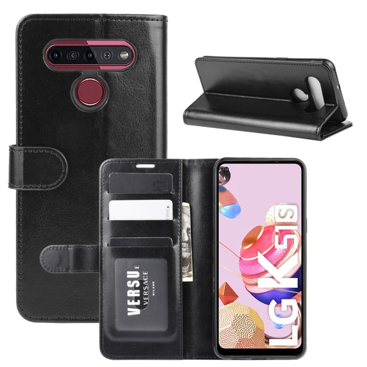 For LG K41S / K51S R64 Texture Single Horizontal Flip Protective Case with Holder & Card Slots & Wallet& Photo Frame