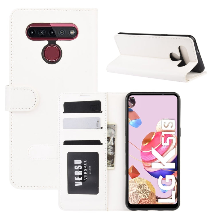 For LG K41S / K51S R64 Texture Single Horizontal Flip Protective Case with Holder & Card Slots & Wallet& Photo Frame