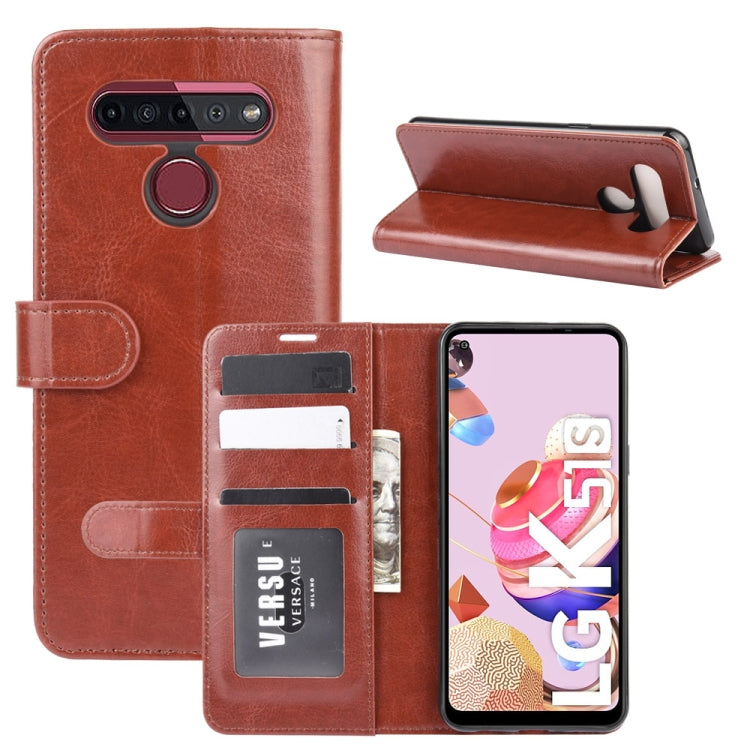 For LG K41S / K51S R64 Texture Single Horizontal Flip Protective Case with Holder & Card Slots & Wallet& Photo Frame