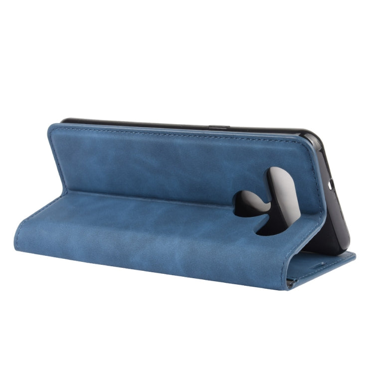 For LG K41S / K51S Retro-skin Business Magnetic Suction Leather Case with Holder & Card Slots & Wallet