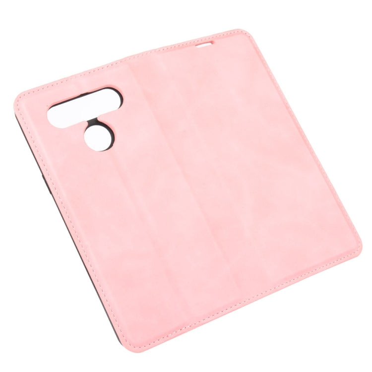 For LG K41S / K51S Retro-skin Business Magnetic Suction Leather Case with Holder & Card Slots & Wallet