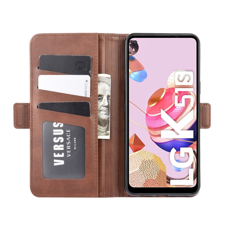 For LG K41S / K51S Dual-side Magnetic Buckle Horizontal Flip Leather Case with Holder & Card Slots & Wallet