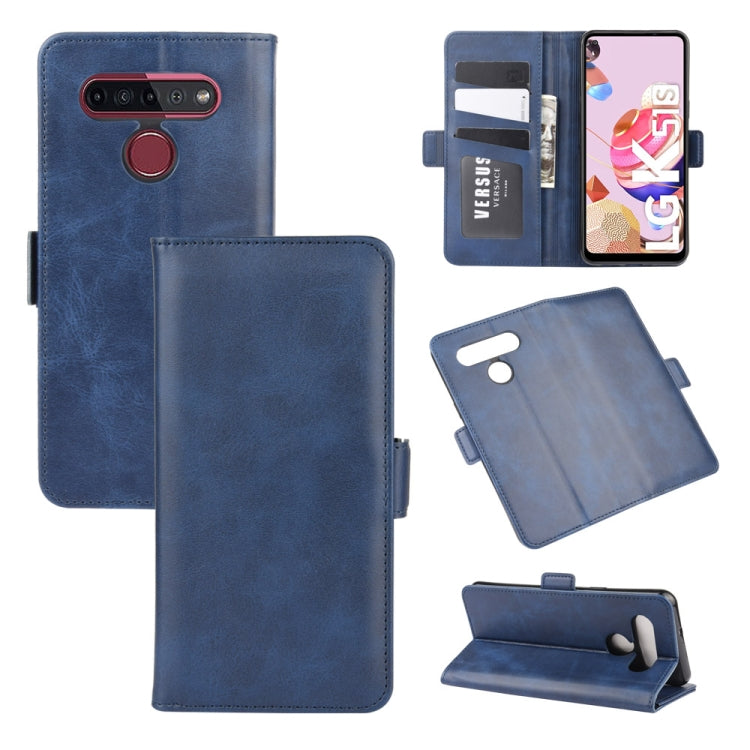 For LG K41S / K51S Dual-side Magnetic Buckle Horizontal Flip Leather Case with Holder & Card Slots & Wallet