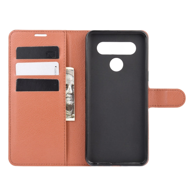 For LG K41S / K51S Litchi Texture Horizontal Flip Protective Case with Holder & Card Slots & Wallet