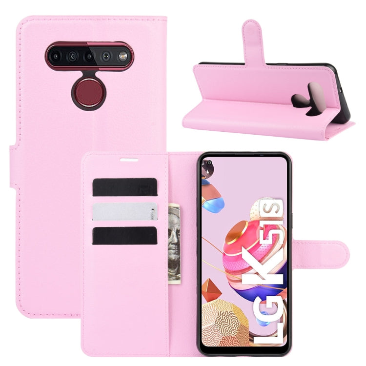 For LG K41S / K51S Litchi Texture Horizontal Flip Protective Case with Holder & Card Slots & Wallet