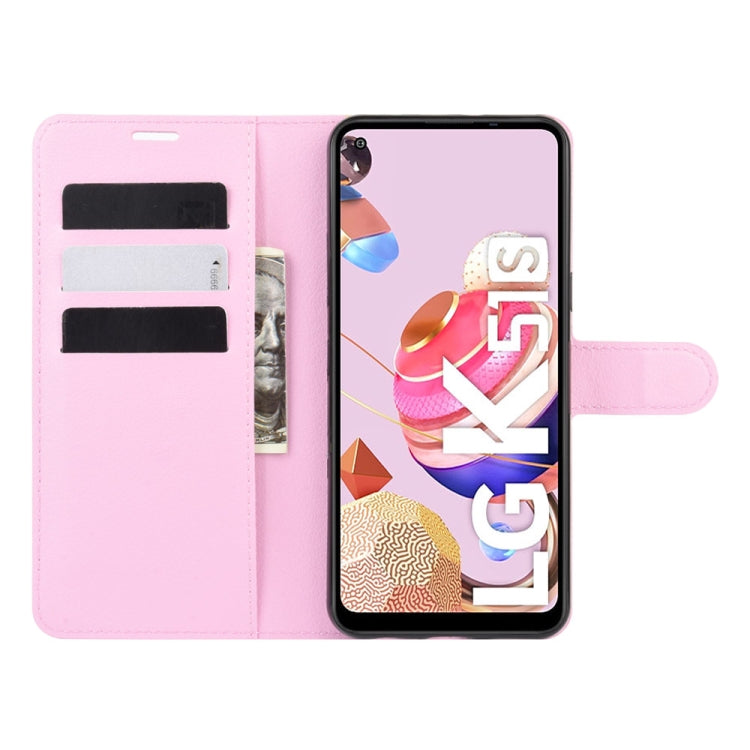For LG K41S / K51S Litchi Texture Horizontal Flip Protective Case with Holder & Card Slots & Wallet