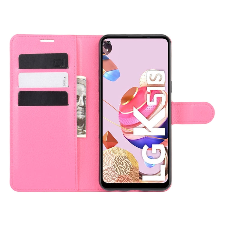 For LG K41S / K51S Litchi Texture Horizontal Flip Protective Case with Holder & Card Slots & Wallet