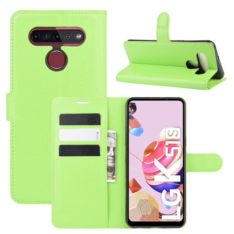 For LG K41S / K51S Litchi Texture Horizontal Flip Protective Case with Holder & Card Slots & Wallet