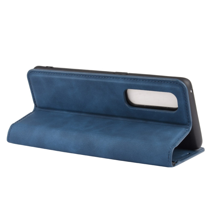 For OPPO Find X2 Pro Retro-skin Business Magnetic Suction Leather Case with Holder & Card Slots & Wallet