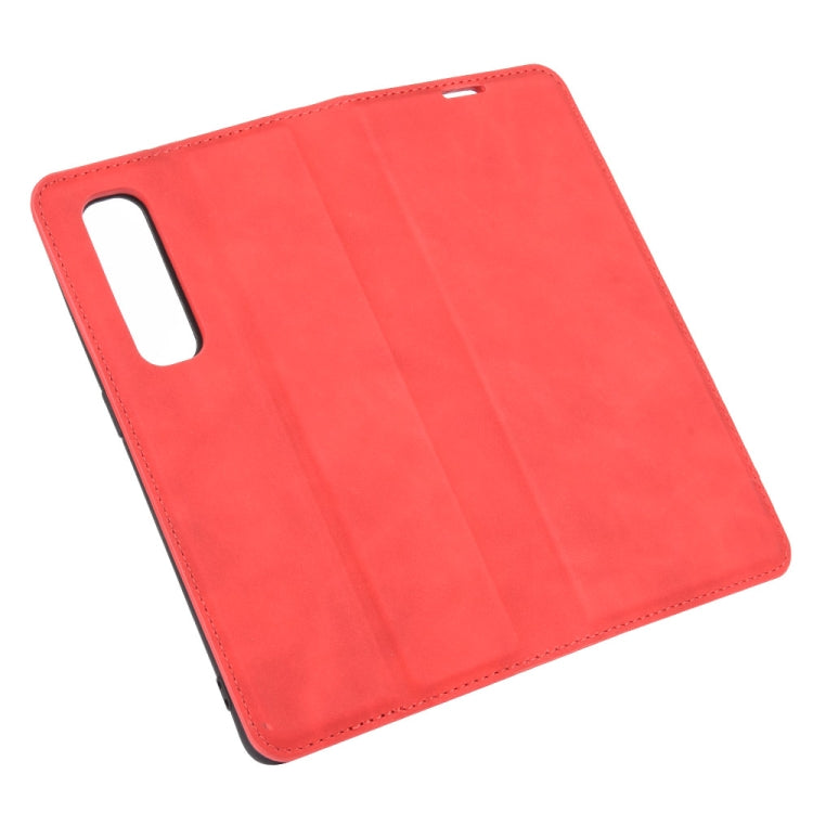 For OPPO Find X2 Pro Retro-skin Business Magnetic Suction Leather Case with Holder & Card Slots & Wallet