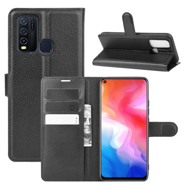 For Vivo Y50/Y30 Litchi Texture Horizontal Flip Protective Case with Holder & Card Slots & Wallet