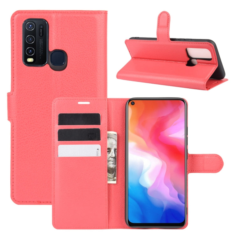 For Vivo Y50/Y30 Litchi Texture Horizontal Flip Protective Case with Holder & Card Slots & Wallet