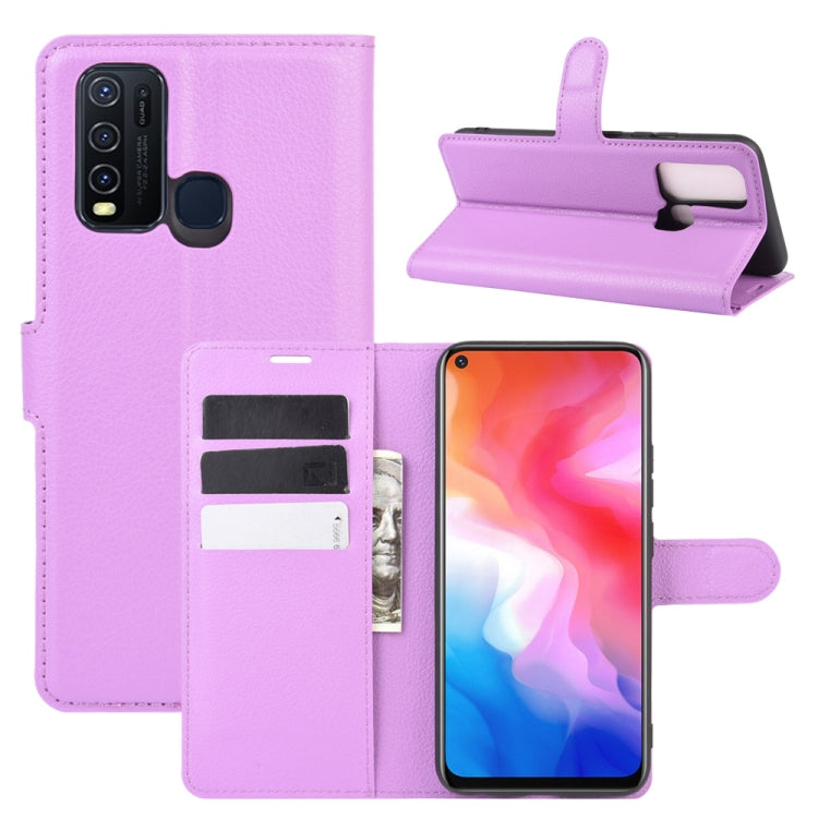 For Vivo Y50/Y30 Litchi Texture Horizontal Flip Protective Case with Holder & Card Slots & Wallet