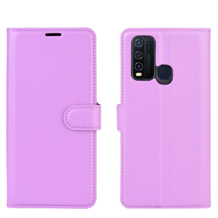 For Vivo Y50/Y30 Litchi Texture Horizontal Flip Protective Case with Holder & Card Slots & Wallet