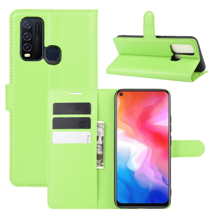 For Vivo Y50/Y30 Litchi Texture Horizontal Flip Protective Case with Holder & Card Slots & Wallet