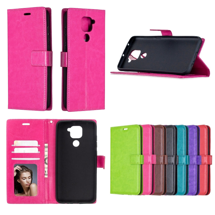 For Xiaomi Redmi Note 9 Crazy Horse Texture Horizontal Flip Leather Case with Holder & Card Slots & Wallet & Photo Frame