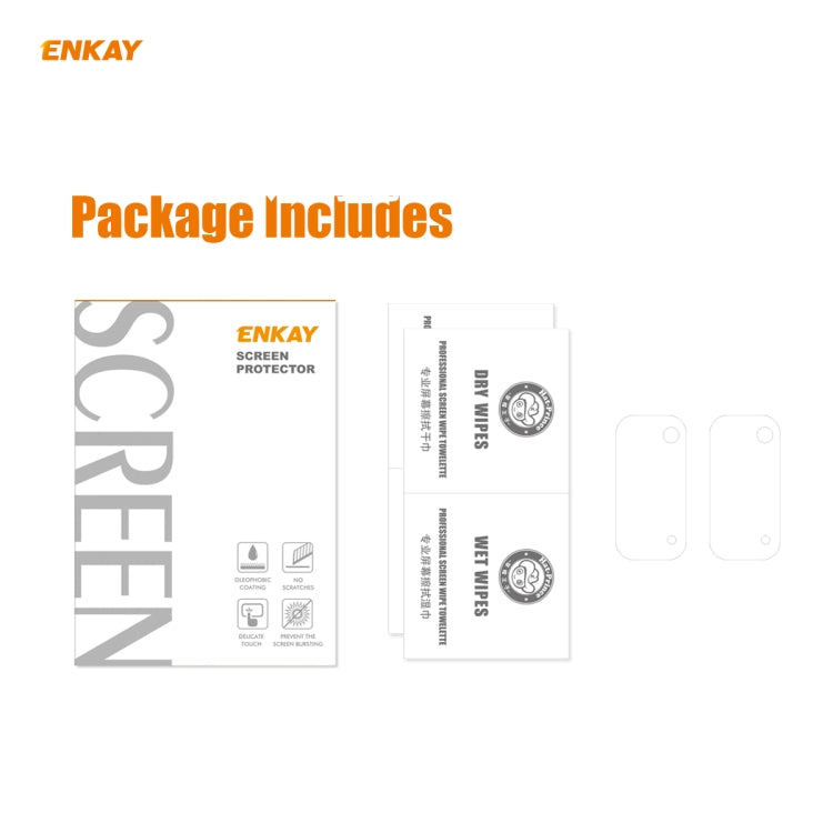 For Samsung Galaxy S20 2 PCS Hat-Prince ENKAY 0.2mm 9H 2.15D Round Edge Rear Camera Lens Tempered Glass Film