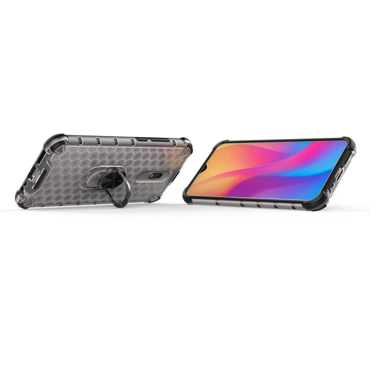 For Xiaomi Redmi 8 Shockproof Honeycomb PC + TPU Ring Holder Protection Case