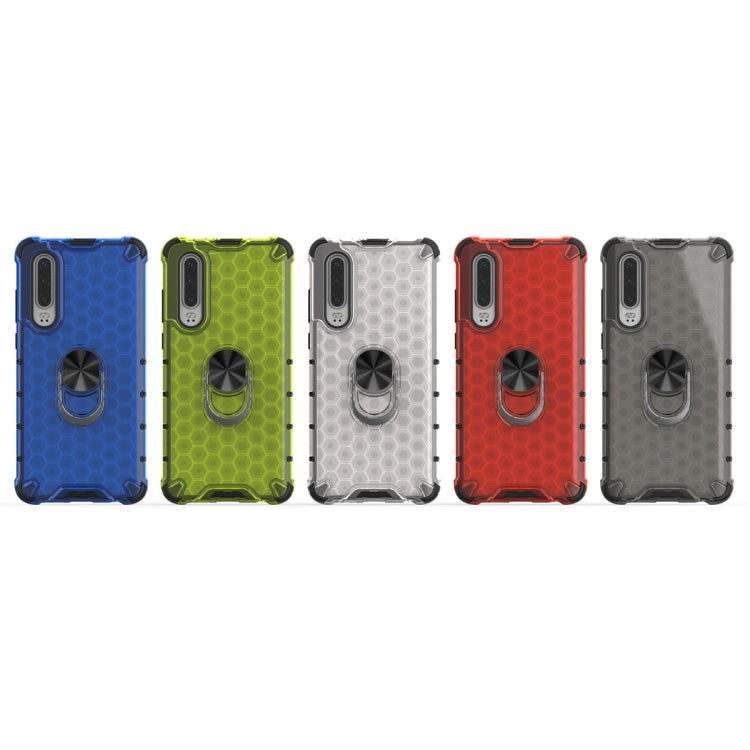 For Xiaomi Mi CC9 Shockproof Honeycomb PC + TPU Ring Holder Protection Case