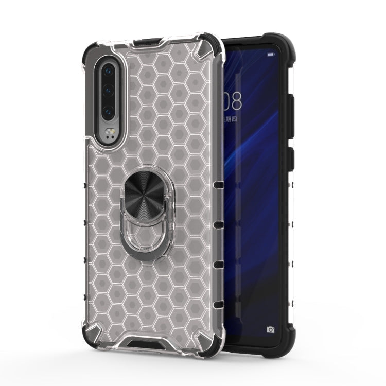 For Xiaomi Mi CC9 Shockproof Honeycomb PC + TPU Ring Holder Protection Case