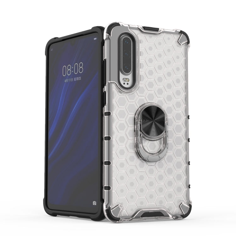 For Xiaomi Mi CC9 Shockproof Honeycomb PC + TPU Ring Holder Protection Case