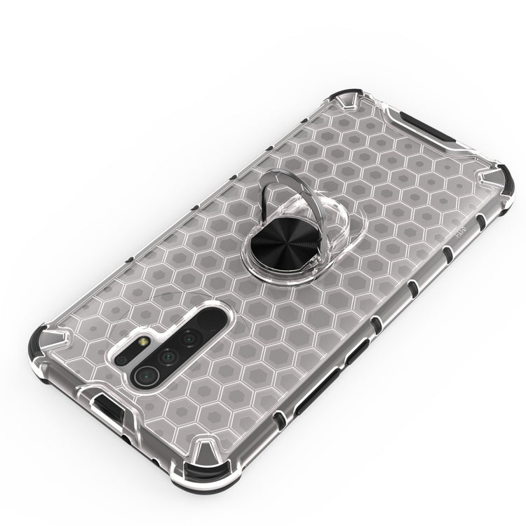 For Xiaomi Redmi 9 Shockproof Honeycomb PC + TPU Ring Holder Protection Case