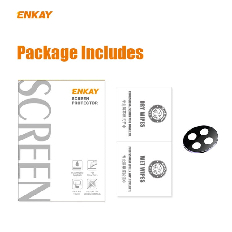 For HUAWEI Mate 30 Hat-Prince ENKAY Rear Camera Lens Film Aluminium Alloy+PMMA Full Coverage Protector(Silver)