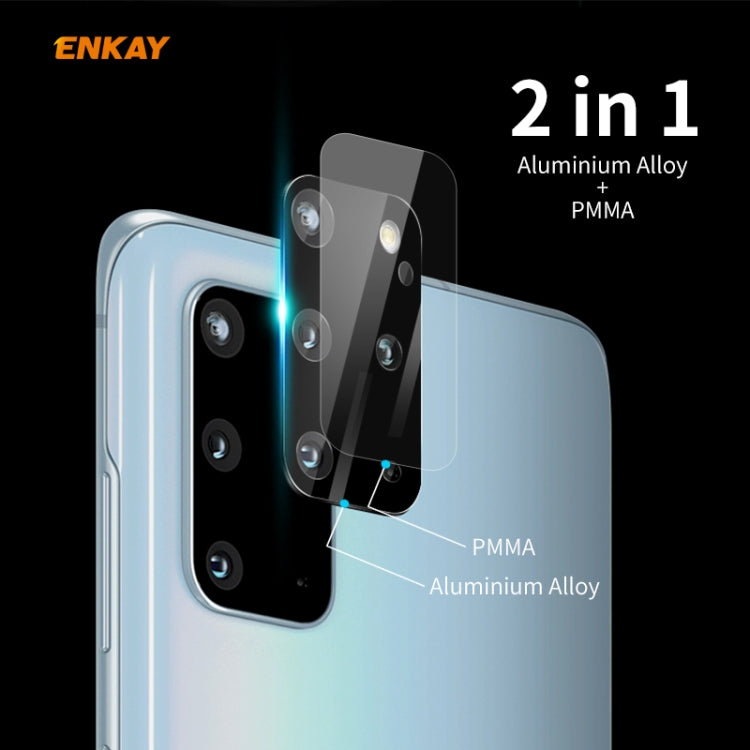For Samsung Galaxy S20+ Hat-Prince ENKAY Rear Camera Lens Film Aluminium Alloy+PMMA Full Coverage Protector
