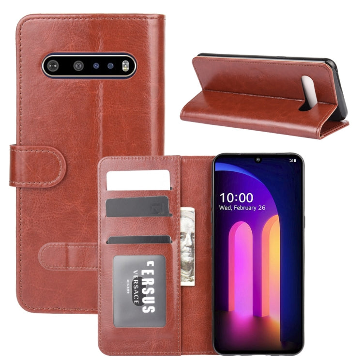 For LG V60 ThinQ 5G R64 Texture Single Horizontal Flip Protective Case with Holder & Card Slots & Wallet& Photo Frame
