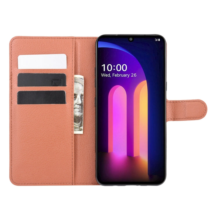 For LG V60 ThinQ 5G Litchi Texture Horizontal Flip Protective Case with Holder & Card Slots & Wallet