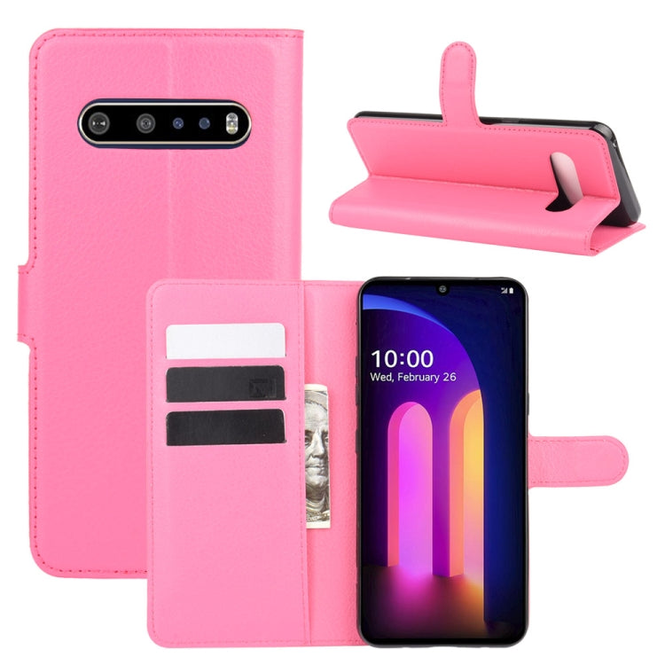 For LG V60 ThinQ 5G Litchi Texture Horizontal Flip Protective Case with Holder & Card Slots & Wallet