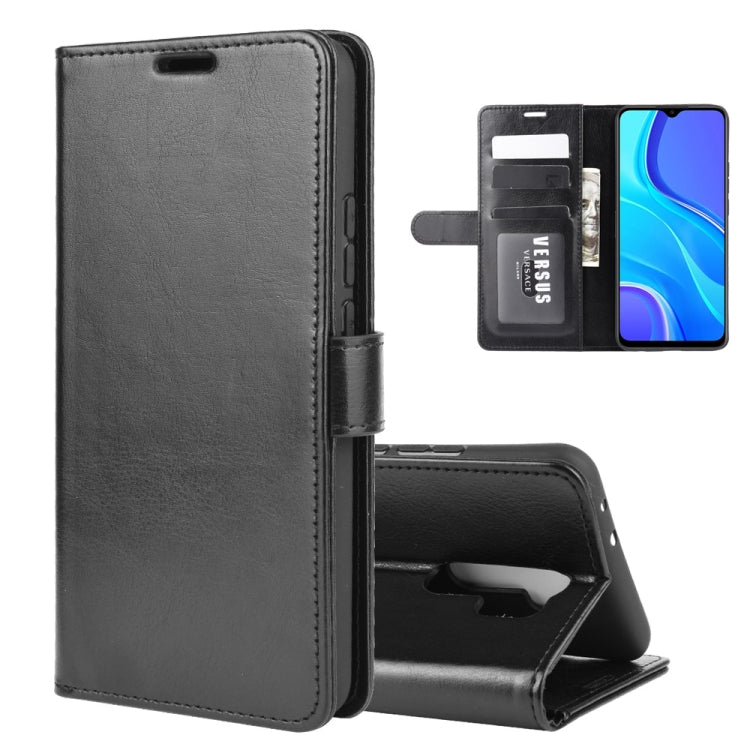 For Xiaomi Redmi 9 R64 Texture Single Horizontal Flip Protective Case with Holder & Card Slots & Wallet& Photo Frame