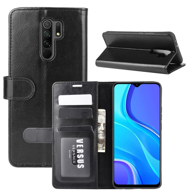 For Xiaomi Redmi 9 R64 Texture Single Horizontal Flip Protective Case with Holder & Card Slots & Wallet& Photo Frame