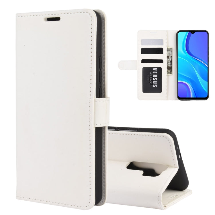 For Xiaomi Redmi 9 R64 Texture Single Horizontal Flip Protective Case with Holder & Card Slots & Wallet& Photo Frame