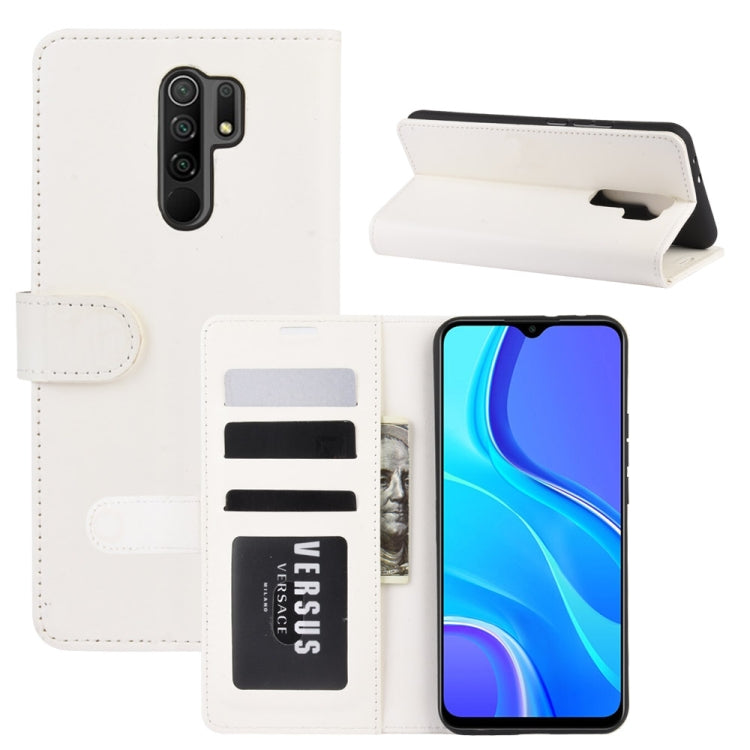 For Xiaomi Redmi 9 R64 Texture Single Horizontal Flip Protective Case with Holder & Card Slots & Wallet& Photo Frame