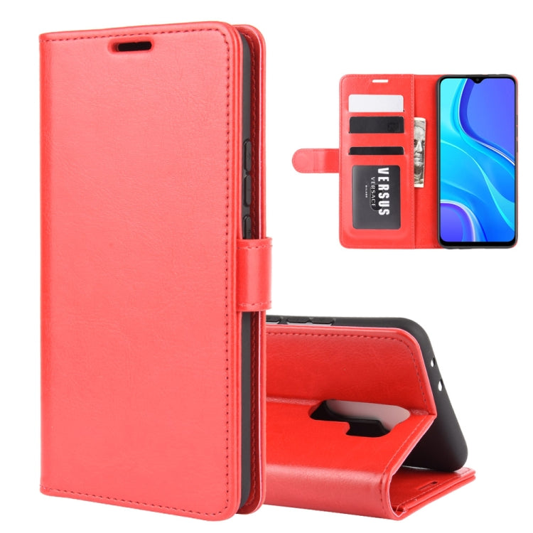 For Xiaomi Redmi 9 R64 Texture Single Horizontal Flip Protective Case with Holder & Card Slots & Wallet& Photo Frame