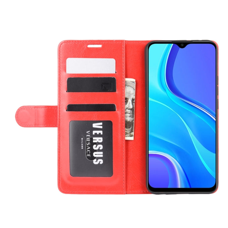 For Xiaomi Redmi 9 R64 Texture Single Horizontal Flip Protective Case with Holder & Card Slots & Wallet& Photo Frame