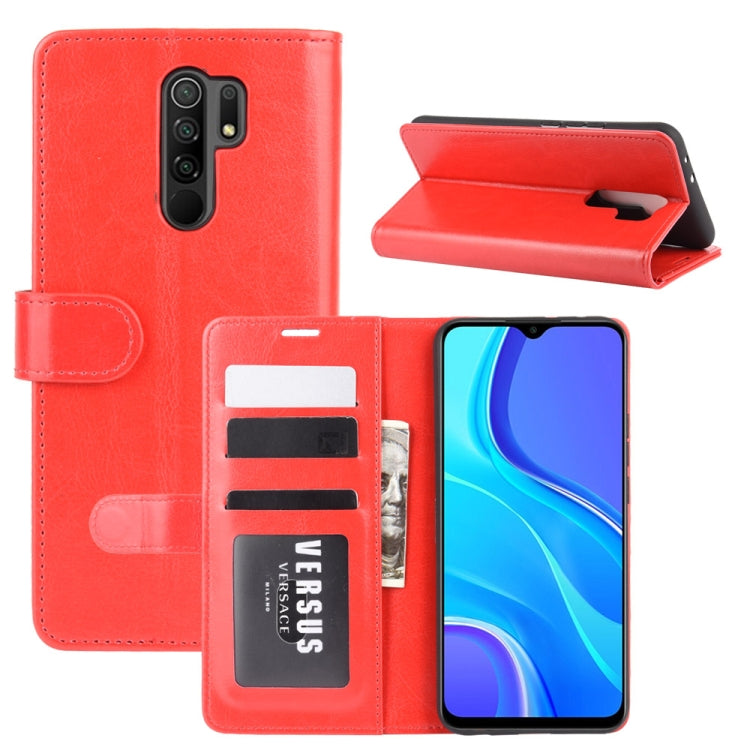 For Xiaomi Redmi 9 R64 Texture Single Horizontal Flip Protective Case with Holder & Card Slots & Wallet& Photo Frame