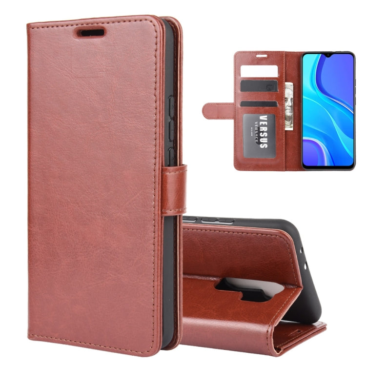 For Xiaomi Redmi 9 R64 Texture Single Horizontal Flip Protective Case with Holder & Card Slots & Wallet& Photo Frame