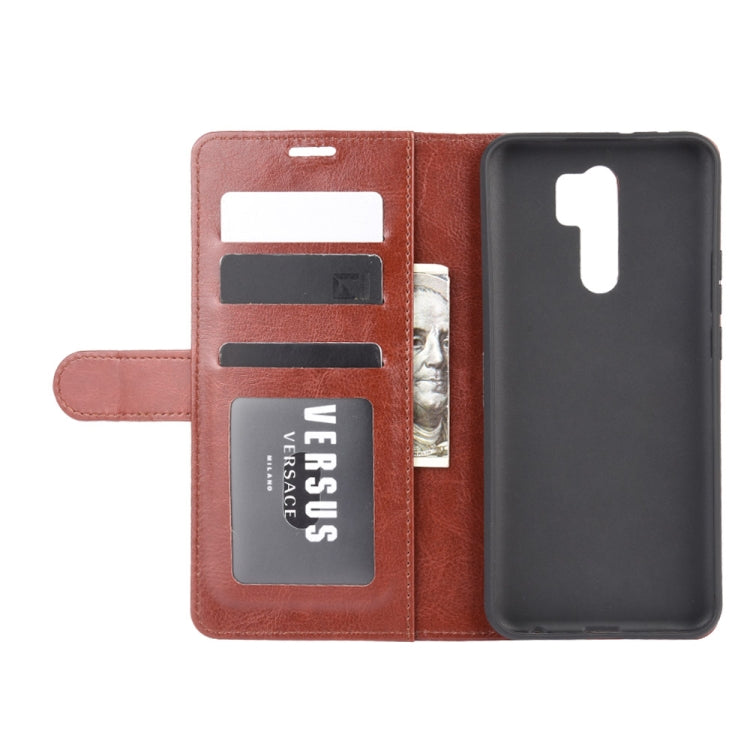 For Xiaomi Redmi 9 R64 Texture Single Horizontal Flip Protective Case with Holder & Card Slots & Wallet& Photo Frame